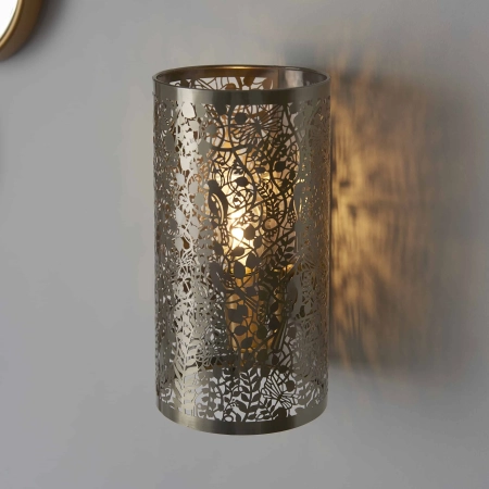 Kinkiet metalowy mosiężny ażurowy 70105 z serii Secret garden - Endon Lighting