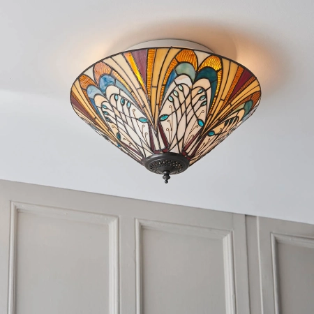Plafon do salonu Tiffany 702412 x 60W E27 GLS - Interiors 1900