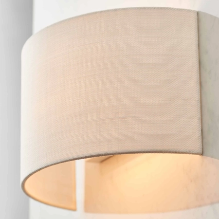 Kinkiet ścienny biały z tkaniny 31,5cm 70334 z serii Obi - Endon Lighting