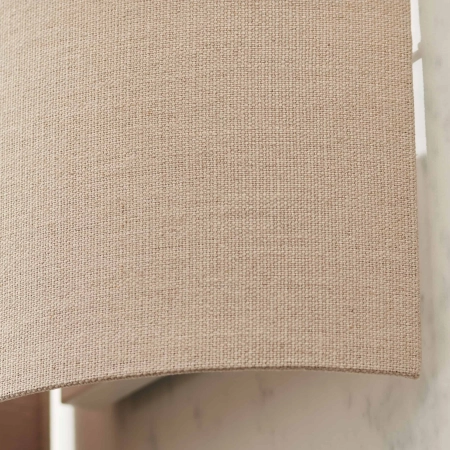 Kinkiet ścienny półokrągły beżowy z tkaniny 70335 z serii Obi - Endon Lighting