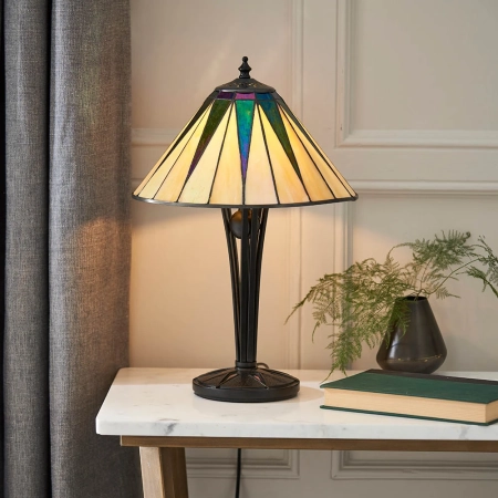 Lampa stołowa witrażowa Tiffany 7036740W z serii Interiors 1900