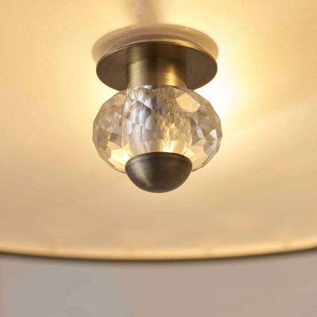 Plafon mosiężny okrągły z kryształami 3-punktowy 70558 z serii Hudson - Endon Lighting
