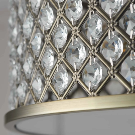 Plafon mosiężny okrągły z kryształami 3-punktowy 70558 z serii Hudson - Endon Lighting