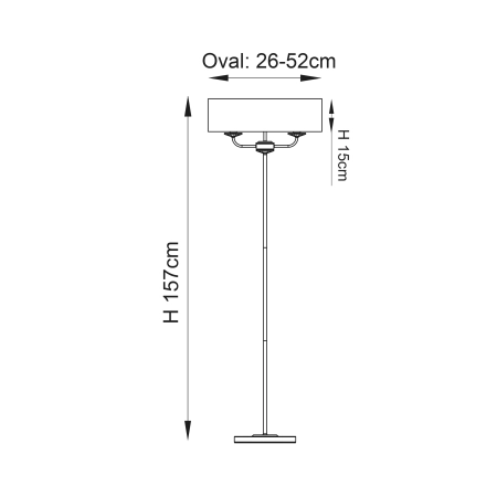 Lampa podłogowa złota z białym abażurem 2-punktowa 70563 z serii Nixon - Endon Lighting
