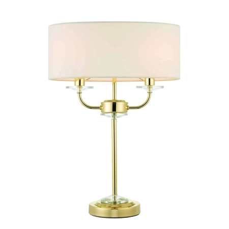 Lampa stołowa złota metalowa z abażurem 70564 z serii Nixon - Endon Lighting