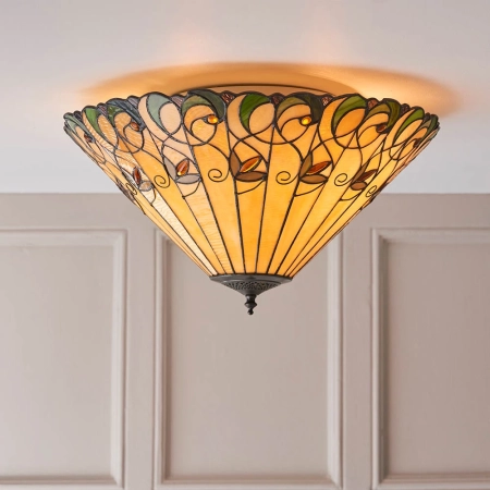 Plafon do salonu Tiffany 707062 x 60W E27 GLS - Interiors 1900