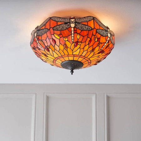 Plafon do salonu Tiffany 707212 x 60W E27 GLS - Interiors 1900