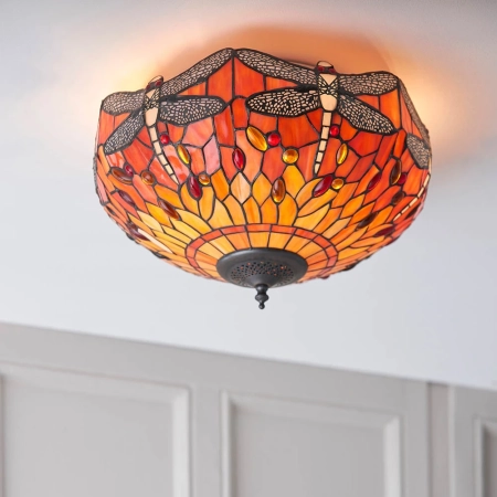 Plafon do salonu Tiffany 707212 x 60W E27 GLS - Interiors 1900