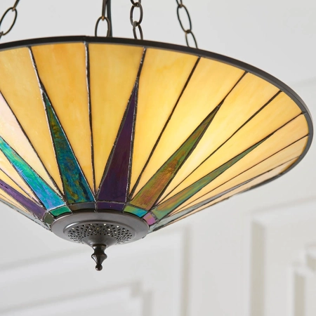 Lampa wisząca witrażowa Tiffany 707543 z serii Interiors 1900