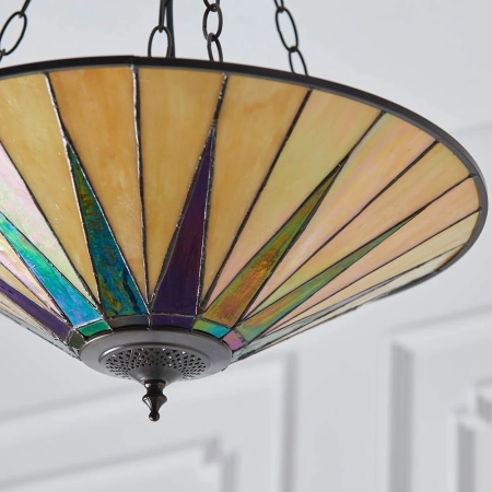 Lampa wisząca witrażowa Tiffany 707543 z serii Interiors 1900