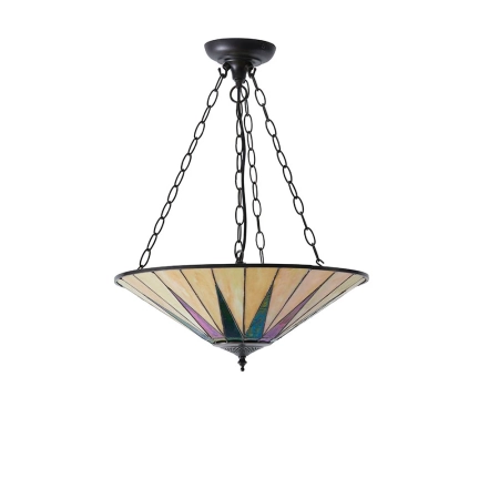 Lampa wisząca witrażowa Tiffany 707543 z serii Interiors 1900