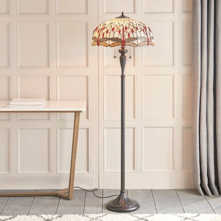 Lampa podłogowa witrażowa Tiffany 709402 z serii Interiors 1900