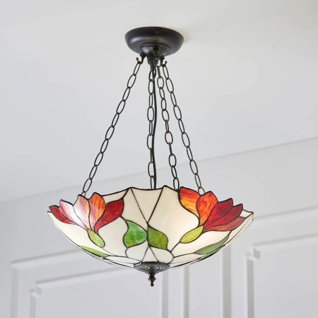 Lampa wisząca witrażowa Tiffany 709463 z serii Interiors 1900