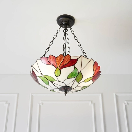 Lampa wisząca witrażowa Tiffany 709463 z serii Interiors 1900