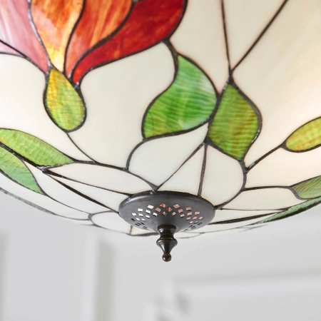 Lampa wisząca witrażowa Tiffany 709463 z serii Interiors 1900