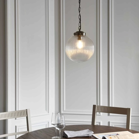 Lampa wisząca szklana kula mosiężna 25cm 71123 z serii BRYDON - Endon Lighting