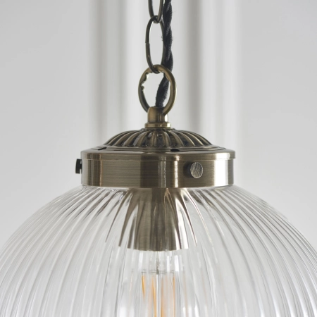Lampa wisząca szklana kula mosiężna 25cm 71123 z serii BRYDON - Endon Lighting