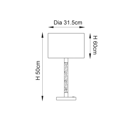 Lampa stołowa z tkaninowym kloszem i metalową podstawą 71621 z serii Andromeda - Endon Lighting
