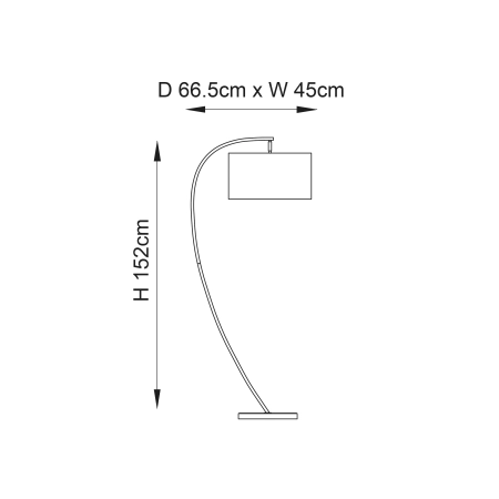 Lampa podłogowa łukowa biała z chromem 72388 z serii Josephine - Endon Lighting