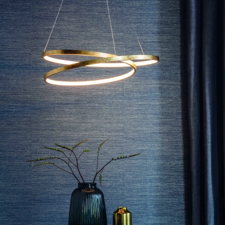 Lampa wisząca LED złota okrągła 55cm 72479 z serii Scribble - Endon Lighting
