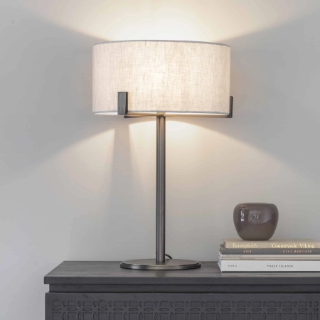 Lampa stołowa brązowa z beżowym abażurem 72631 z serii Hayfield - Endon Lighting