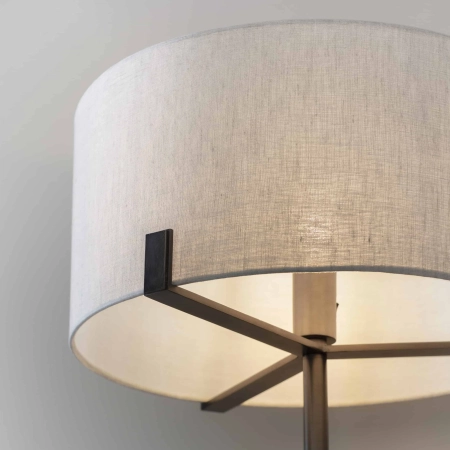 Lampa podłogowa metalowa brązowa z beżowym abażurem 72634 z serii Hayfield - Endon Lighting