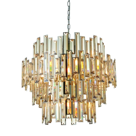 Lampa wisząca kryształowa złota 15-punktowa 72746 z serii Viviana - Endon Lighting