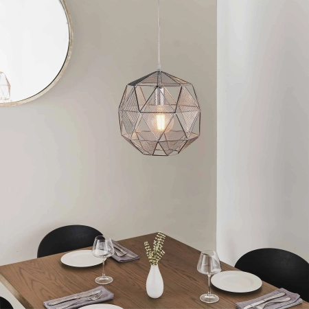 Lampa wisząca chromowana metalowa geometryczna 32cm 72817 z serii ARMOUR - Endon Lighting