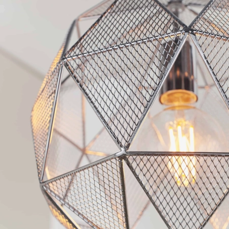 Lampa wisząca chromowana metalowa geometryczna 32cm 72817 z serii ARMOUR - Endon Lighting