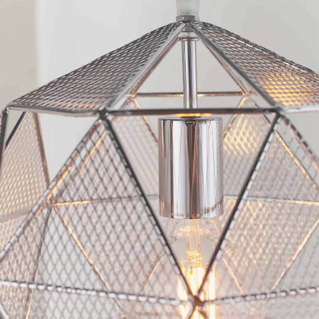 Lampa wisząca chromowana metalowa geometryczna 32cm 72817 z serii ARMOUR - Endon Lighting