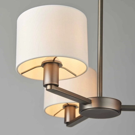 Lampa wisząca 3-punktowa metalowa z białymi abażurami 73016 z serii Daley - Endon Lighting