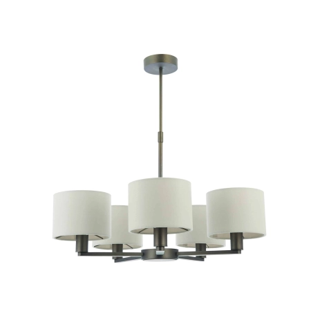 Lampa wisząca 5-punktowa brązowa z białymi abażurami 73017 z serii Daley - Endon Lighting