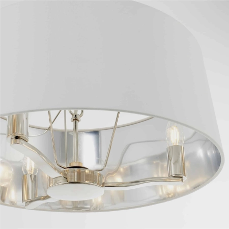 Lampa wisząca biała z tkaniny 3-punktowa 50cm 73021 z serii Harvey - Endon Lighting