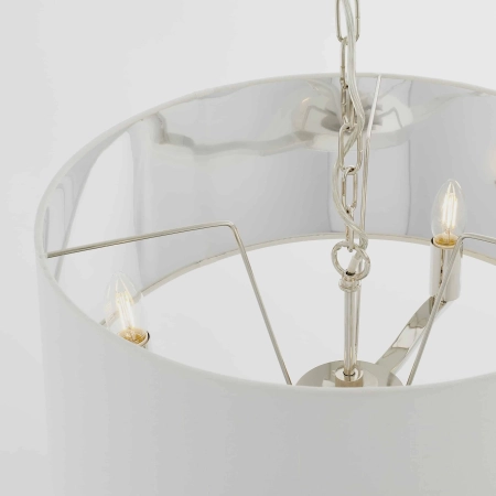 Lampa wisząca biała z tkaniny 3-punktowa 50cm 73021 z serii Harvey - Endon Lighting