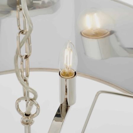 Lampa wisząca biała z tkaniny 3-punktowa 50cm 73021 z serii Harvey - Endon Lighting