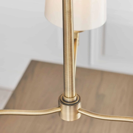 Lampa wisząca mosiężna 3-punktowa z białymi abażurami 73411 z serii ORTONA - Endon Lighting