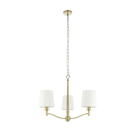 Lampa wisząca mosiężna 3-punktowa z białymi abażurami 73411 z serii ORTONA - Endon Lighting