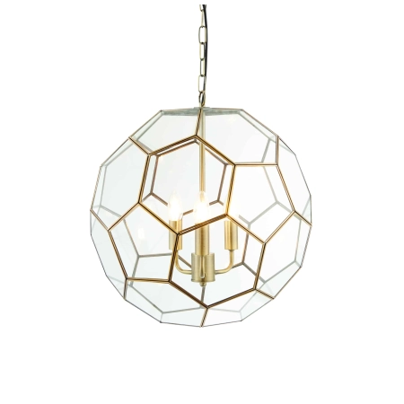 Lampa wisząca szklana kula mosiężna 3-punktowa 73560 z serii Miele - Endon Lighting