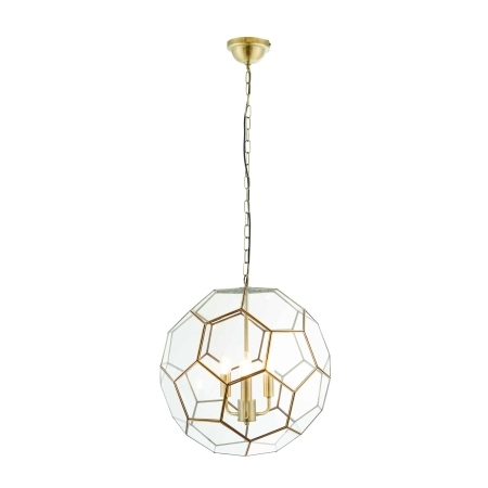 Lampa wisząca szklana kula mosiężna 3-punktowa 73560 z serii Miele - Endon Lighting