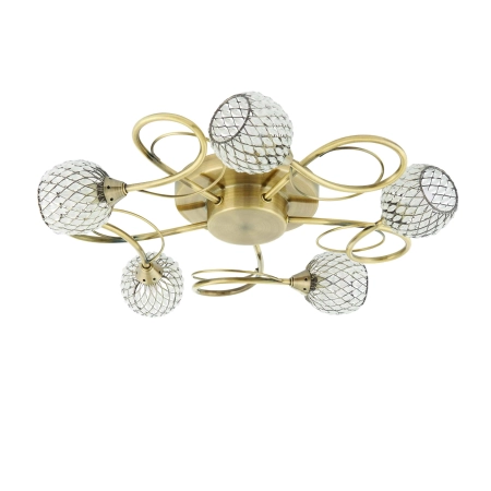 Lampa sufitowa mosiężna 5-punktowa 47cm 73757 z serii Aherne - Endon Lighting