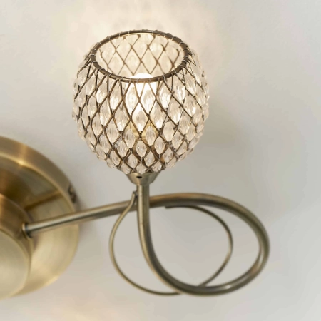 Lampa sufitowa mosiężna 3-punktowa z metalowymi kloszami 73758 z serii Aherne - Endon Lighting