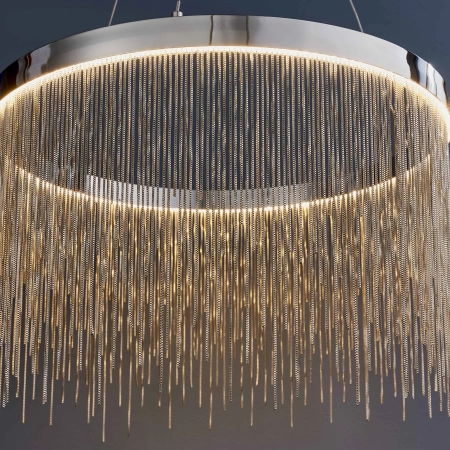 Lampa wisząca chromowana okrągła z łańcuszkami 73768 z serii ZELMA - Endon Lighting