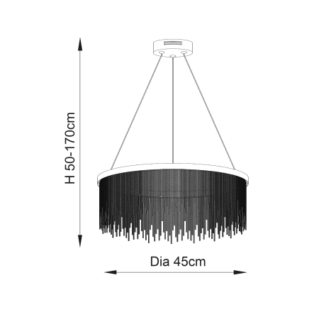 Lampa wisząca chromowana okrągła z łańcuszkami 73768 z serii ZELMA - Endon Lighting