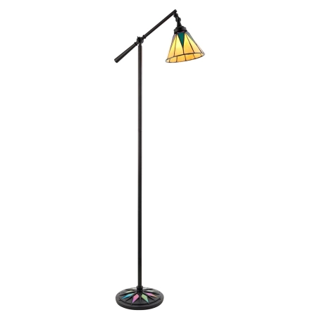 Lampa podłogowa witrażowa Tiffany 7435540W z serii Interiors 1900