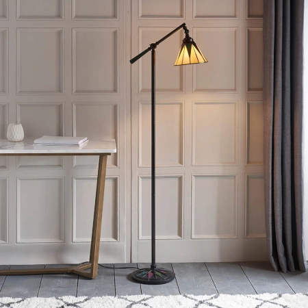 Lampa podłogowa witrażowa Tiffany 7435540W z serii Interiors 1900