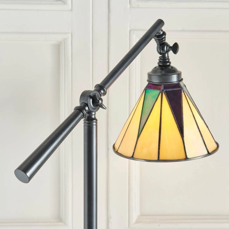 Lampa podłogowa witrażowa Tiffany 7435540W z serii Interiors 1900