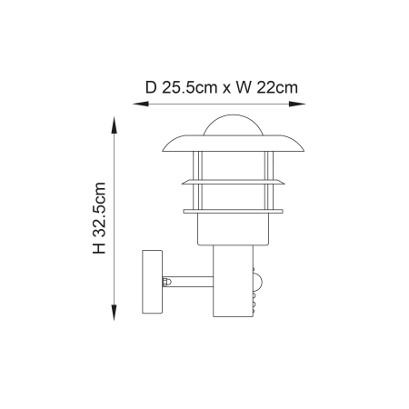 Kinkiet zewnętrzny srebrny metalowy z czujnikiem ruchu 74702 z serii Dexter - Endon Lighting