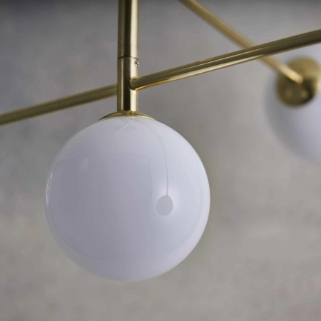 Lampa sufitowa mosiężna 5-punktowa z kulistymi kloszami 75939 z serii Otto - Endon Lighting