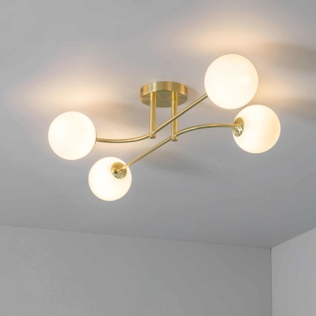 Lampa sufitowa złota 4-punktowa z kulistymi kloszami 75959 z serii Otto - Endon Lighting