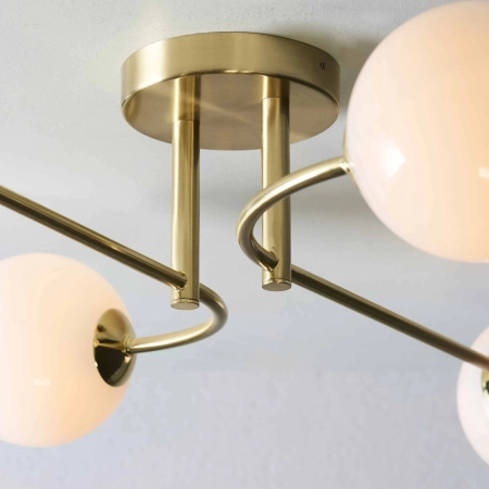 Lampa sufitowa złota 4-punktowa z kulistymi kloszami 75959 z serii Otto - Endon Lighting